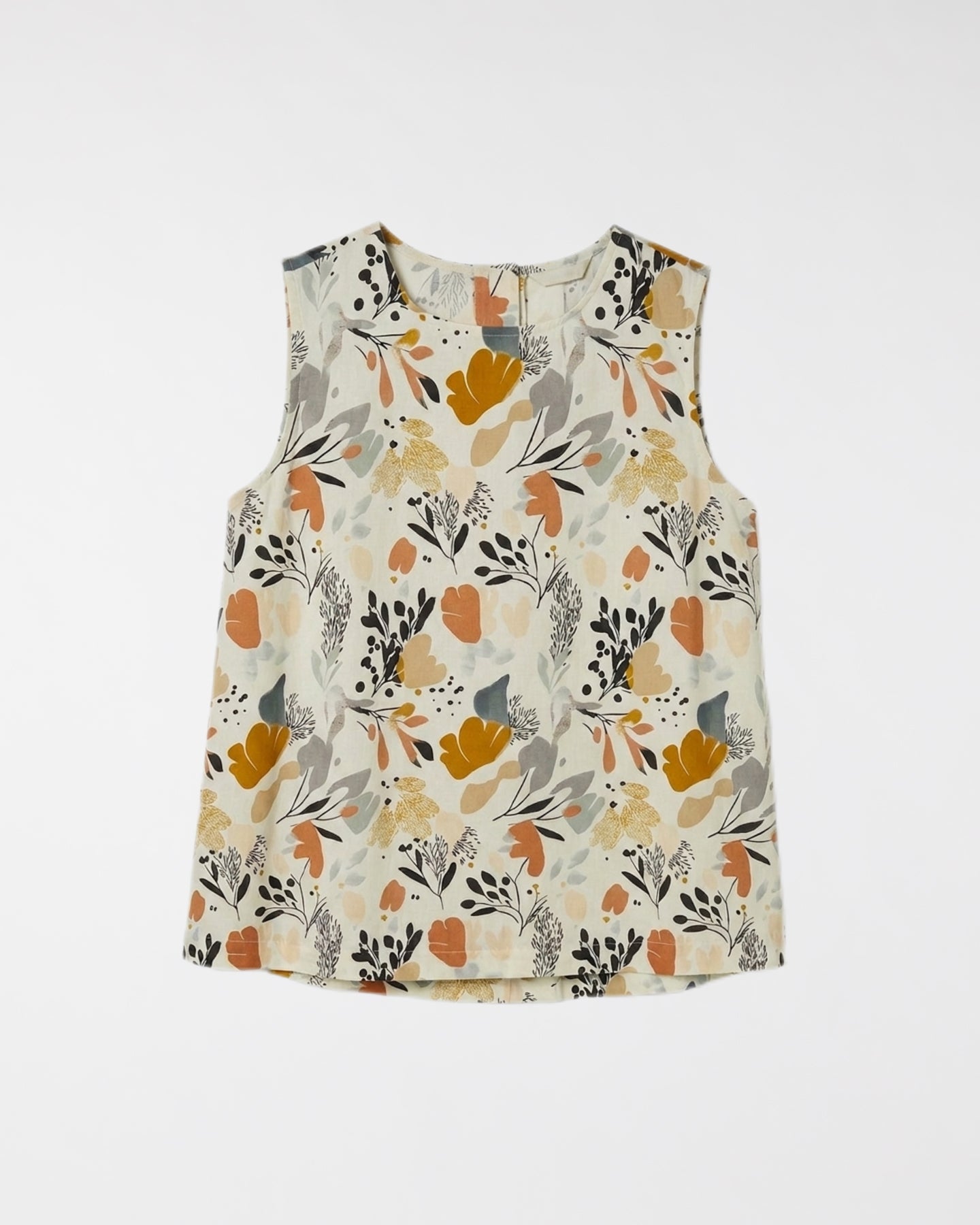 BACK FASTENING TOP WITH PRINT