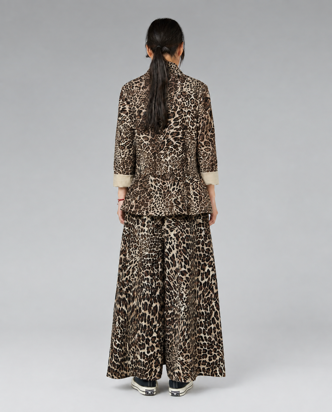 JACKE AUS CORD-ANIMALIER-STOFF