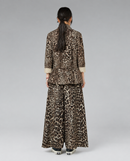 JACKE AUS CORD-ANIMALIER-STOFF
