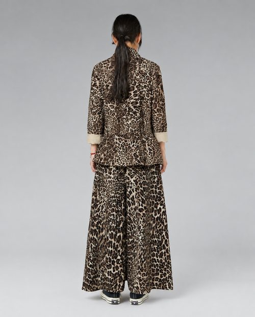 JACKE AUS CORD-ANIMALIER-STOFF