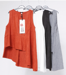 TOP IN HERRINGBONE FABRIC
