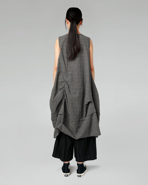 KLEID AUS MICRO HOUNDSTOOTH-STOFF