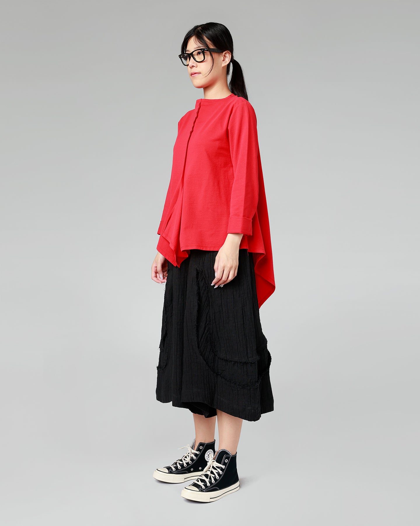 BLUSE AUS BAUMWOLLMISCHUNG