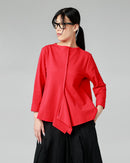 BLUSE AUS BAUMWOLLMISCHUNG