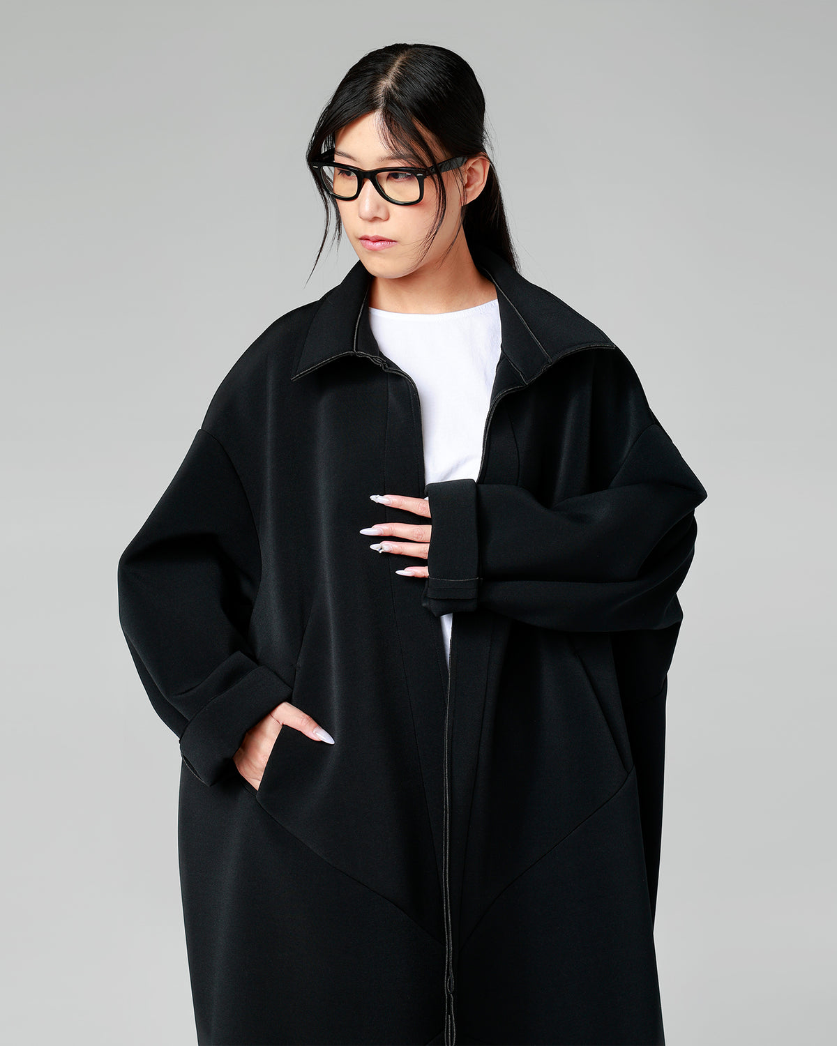 FLARED NEOPRENE COAT