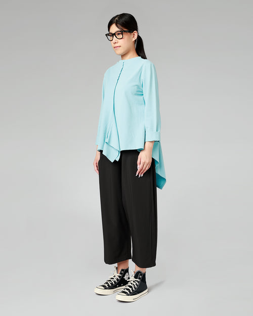 CROPPED PINSTRIPED TROUSERS