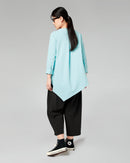 CROPPED PINSTRIPED TROUSERS