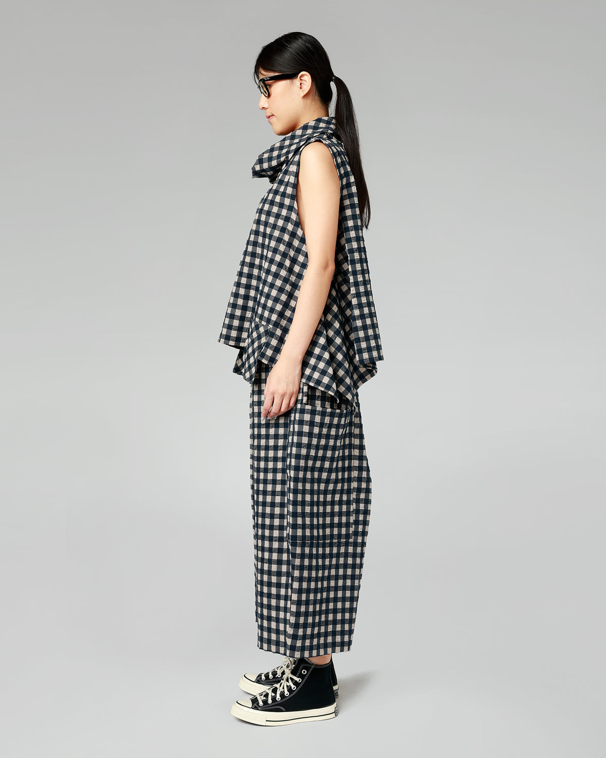 PANTALON À CARREAUX AVEC POCHES LATÉRALES