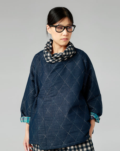CAPPOTTO TRAPUNTATO CON CHIUSURA AD ALAMARI