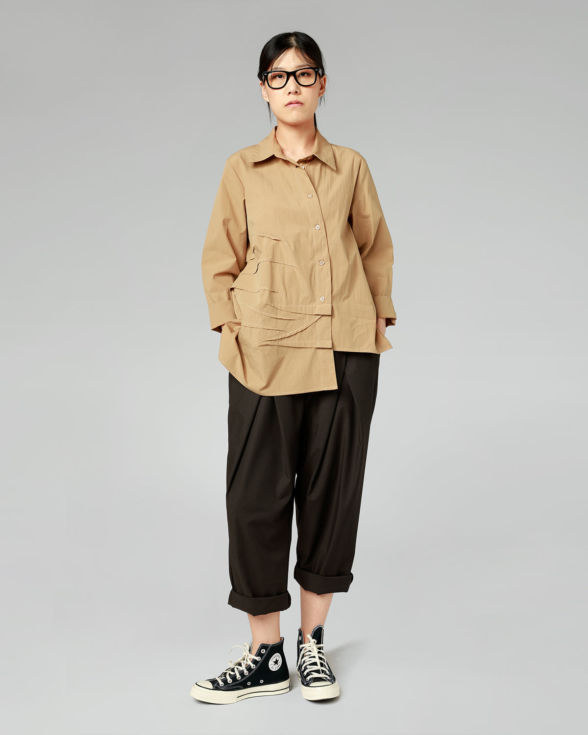 SHIRT WITH PLEATS