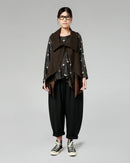 GILET GESSATO CON ORLO IN RASO