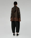 GILET GESSATO CON ORLO IN RASO