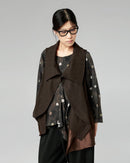 GILET GESSATO CON ORLO IN RASO
