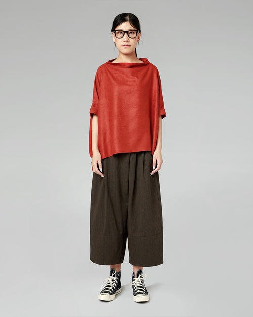 BLOUSE IN HERRINGBONE FABRIC