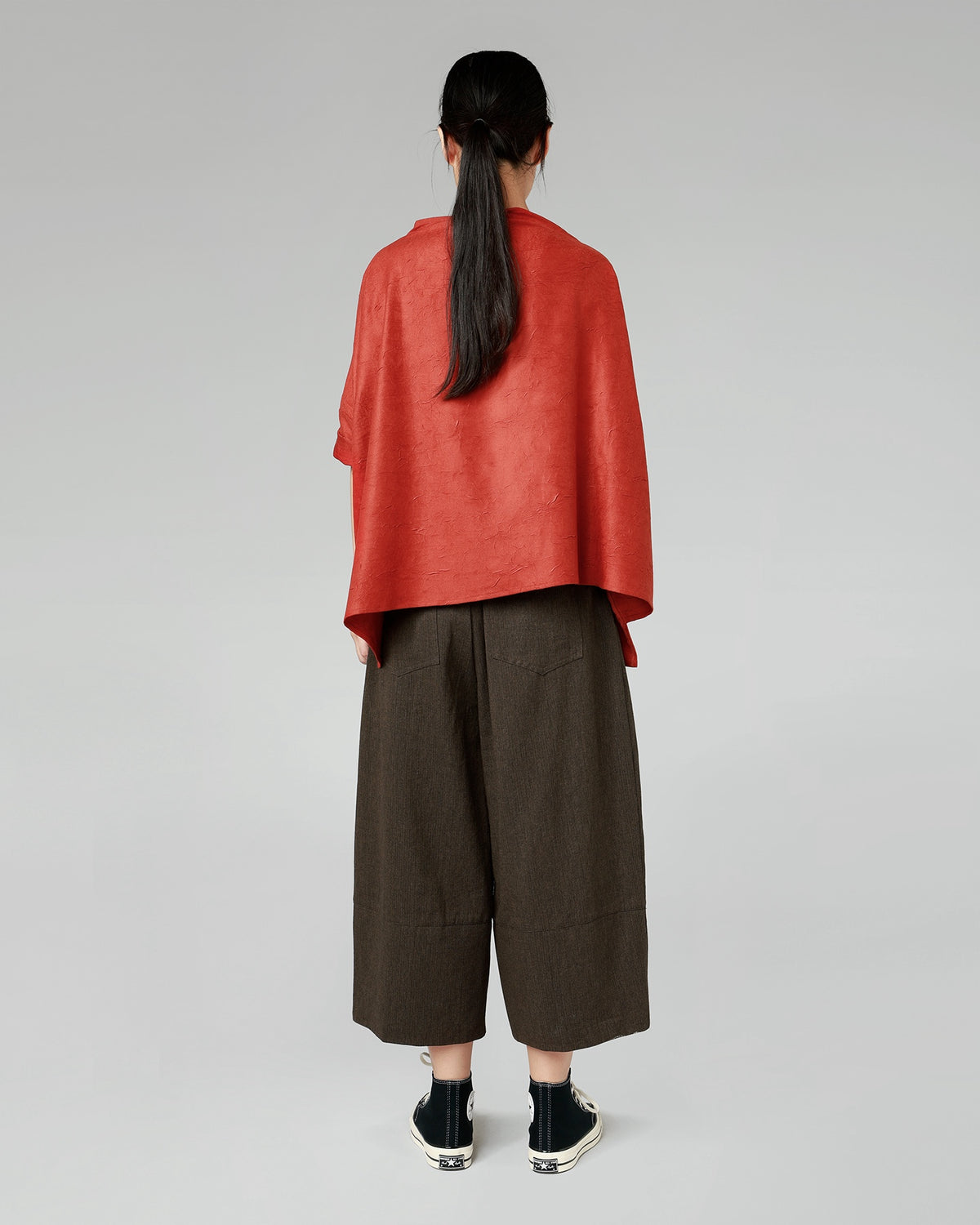 BLOUSE IN HERRINGBONE FABRIC