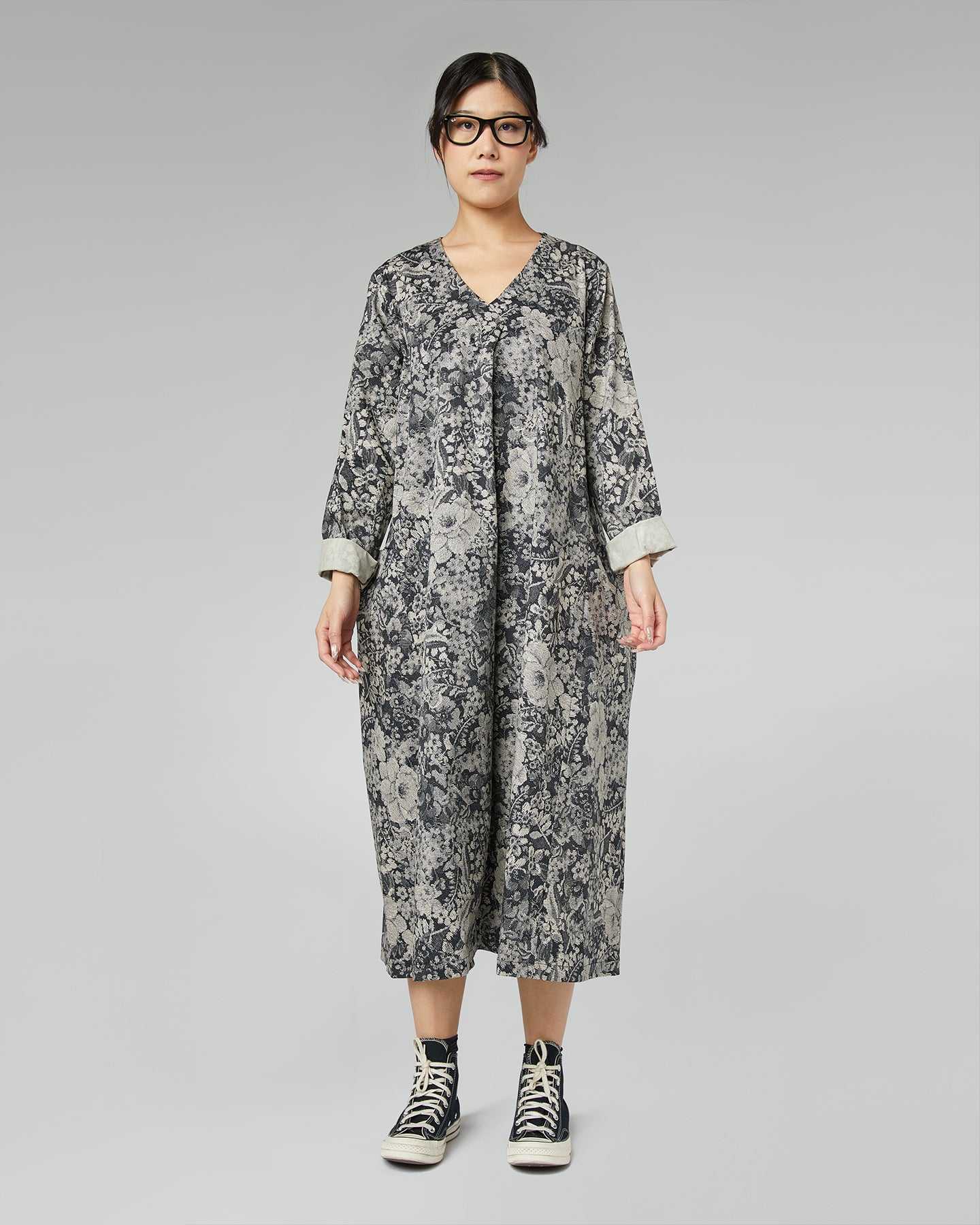 ROBE À MOTIF DE TAPISSERIE IMPRIMÉE