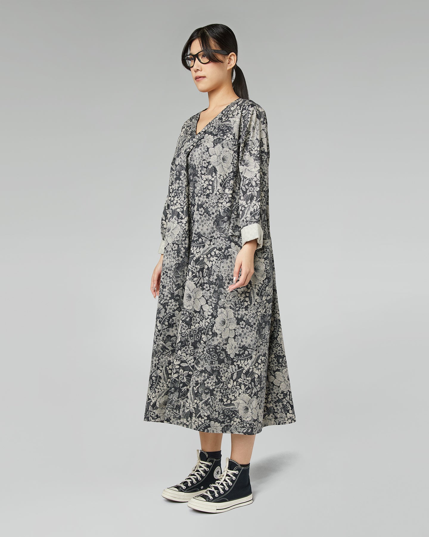 ROBE À MOTIF DE TAPISSERIE IMPRIMÉE