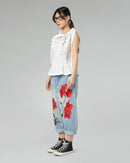 JEANS AVEC BRODERIE COQUELICOT