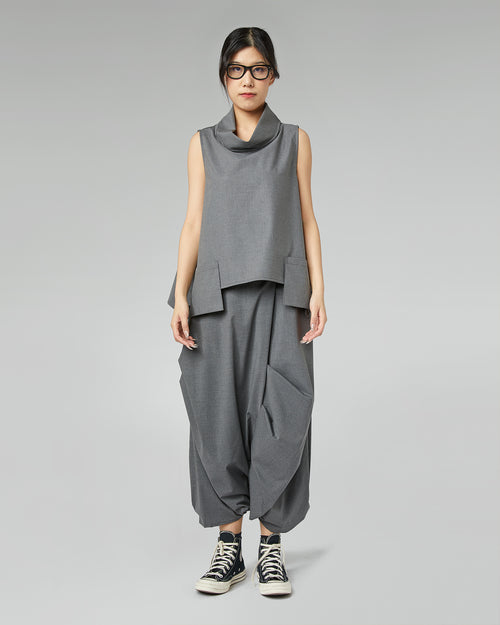 VEST WITH FRONTAL POCKETS BLUE