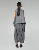 VEST WITH FRONTAL POCKETS BLUE