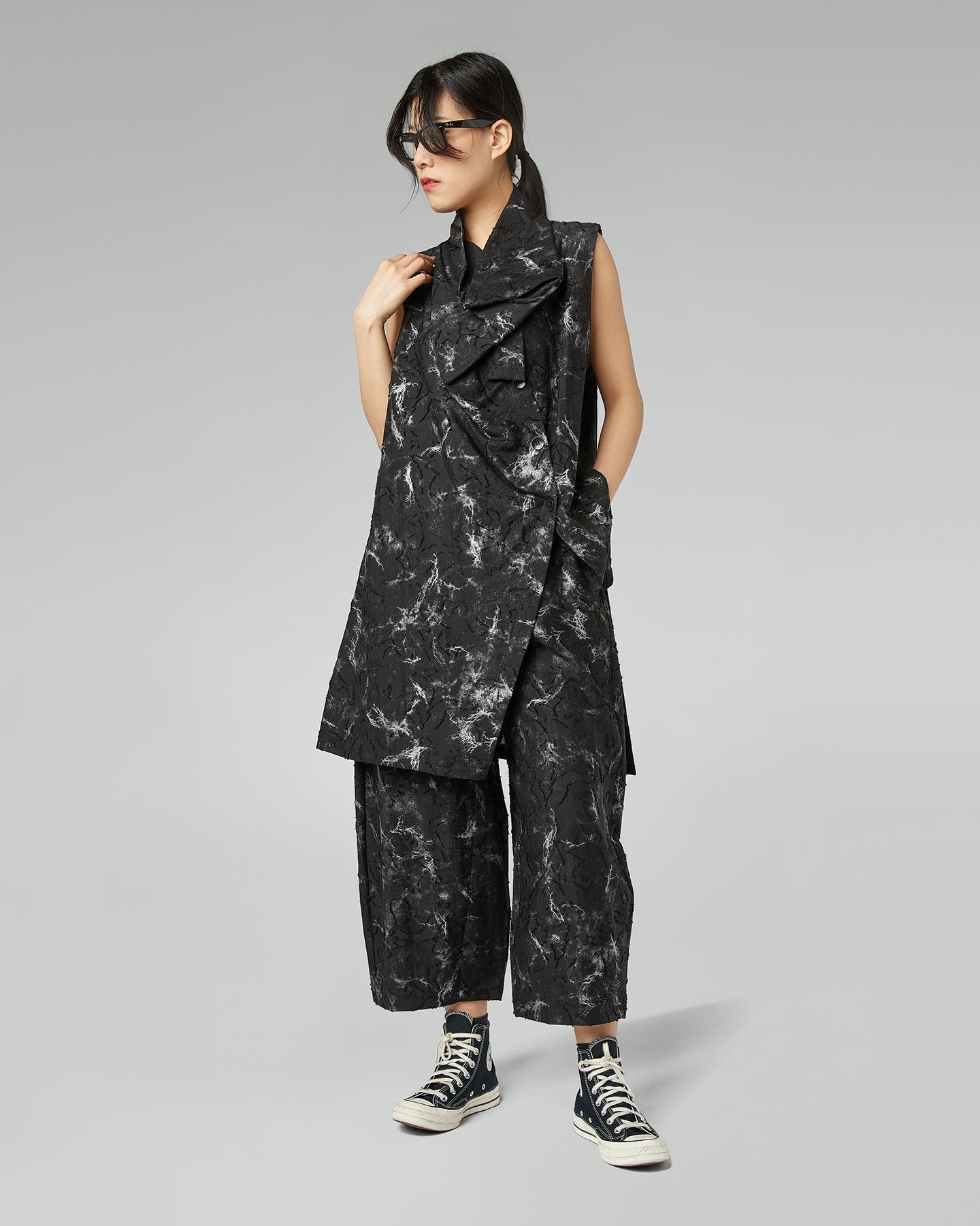 GILET STAMPA MARMORIZZATA