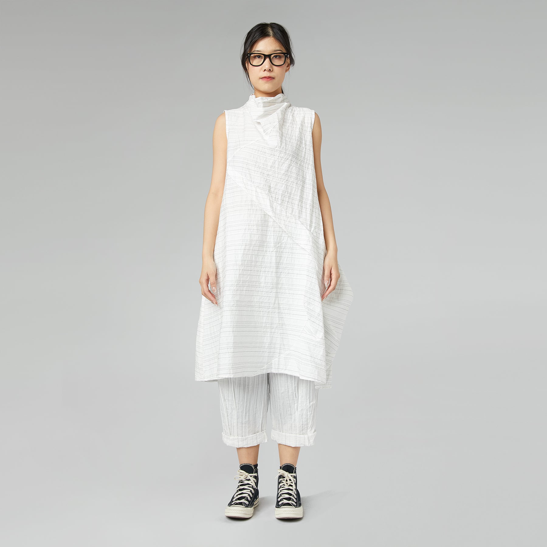 STRIPED SLEEVELESS DRESS