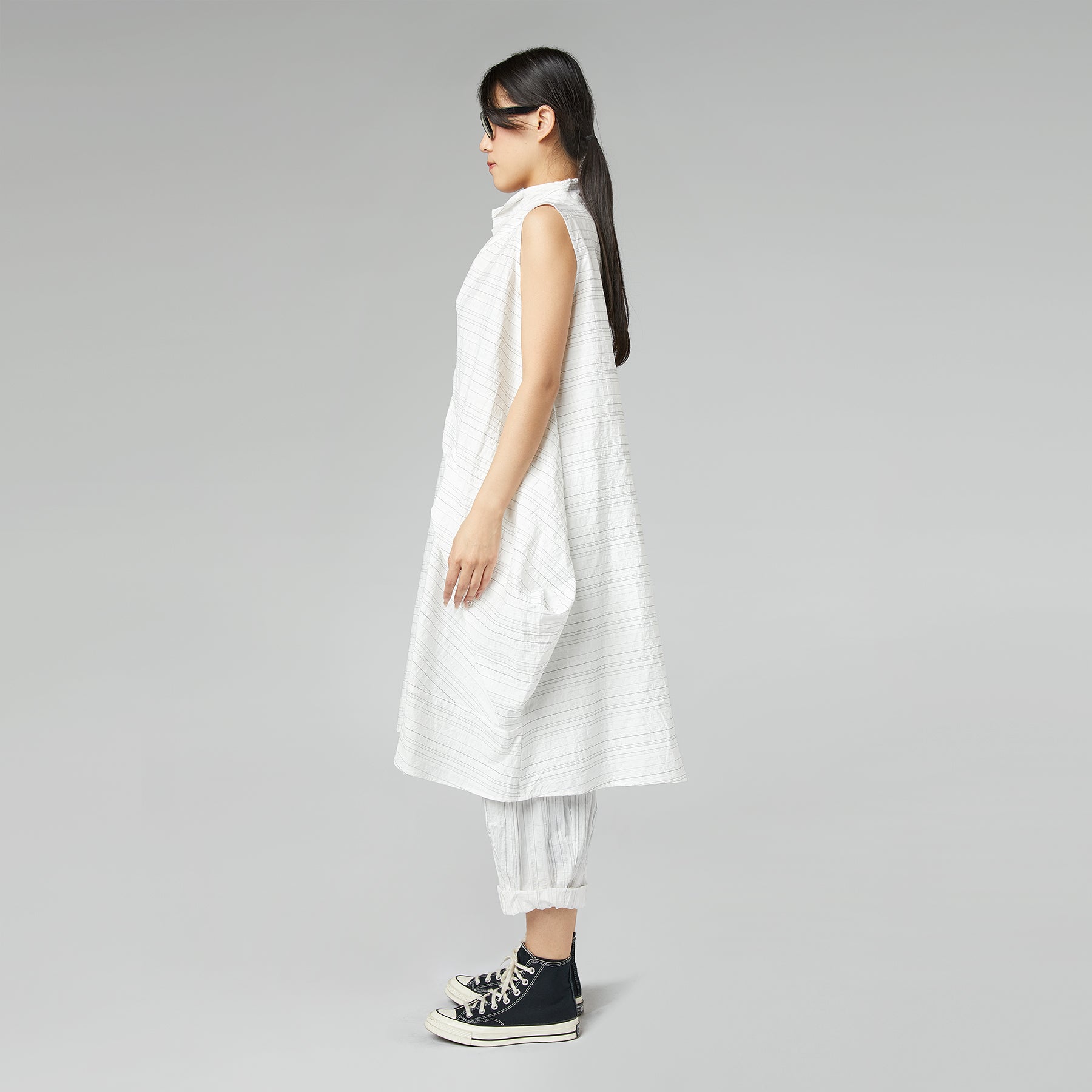 STRIPED SLEEVELESS DRESS