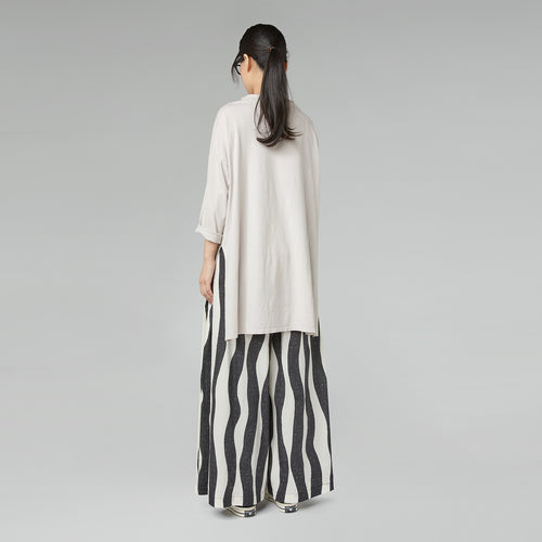 T-SHIRT WITH COLLAR BEIGE