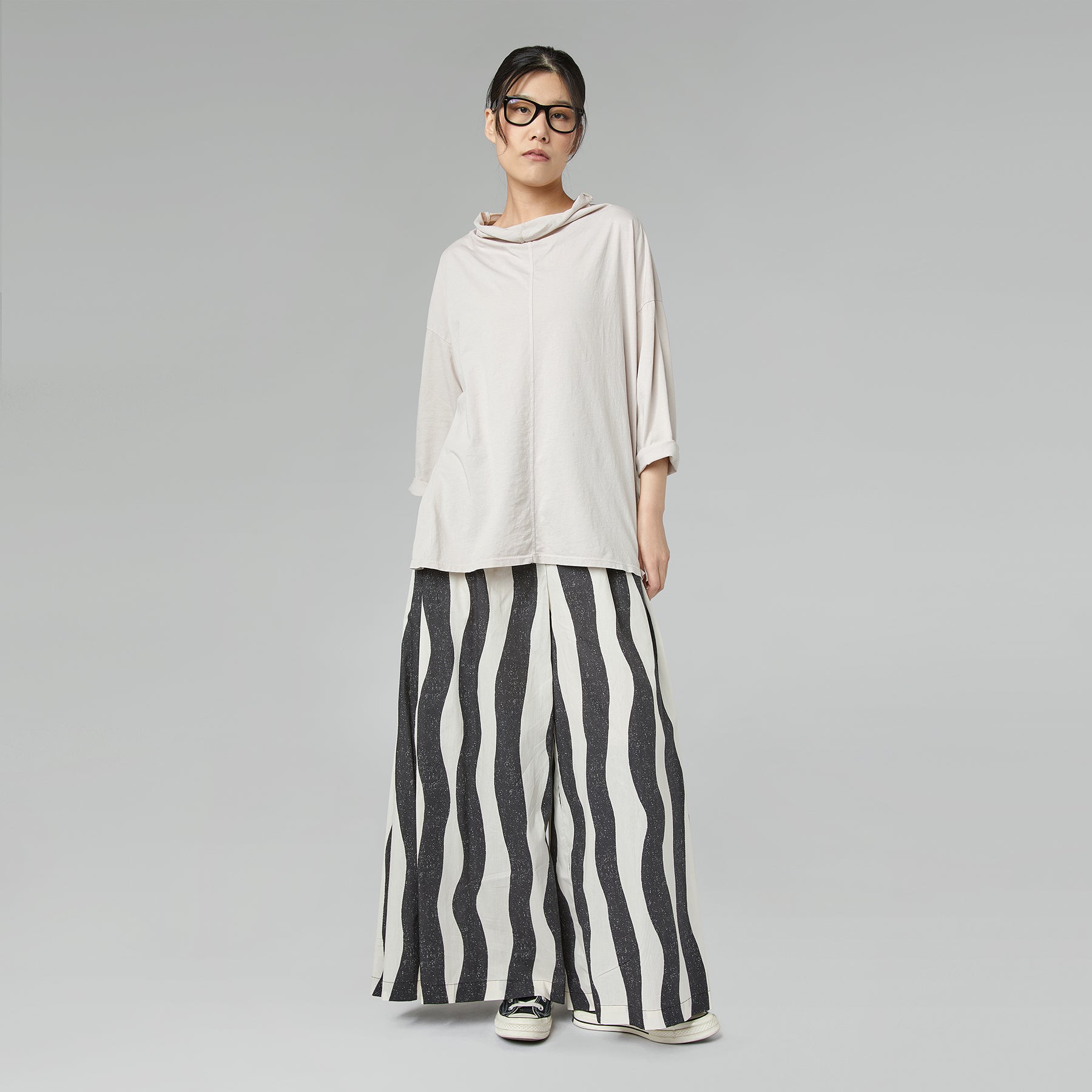 WAVE STRIPED TROUSERS