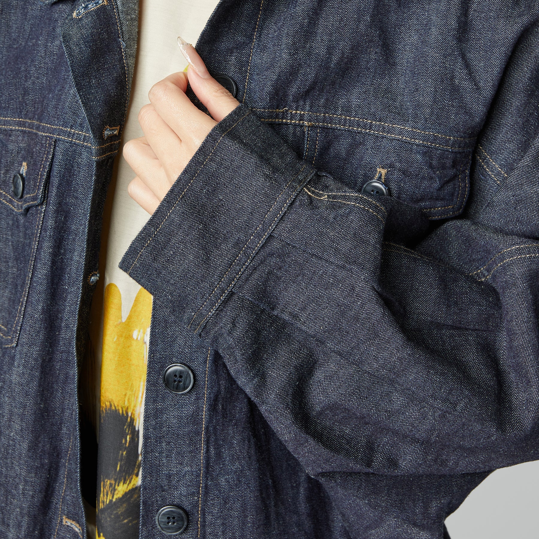 JEANSJACKE MIT FLEDERMAUSÄRMELN