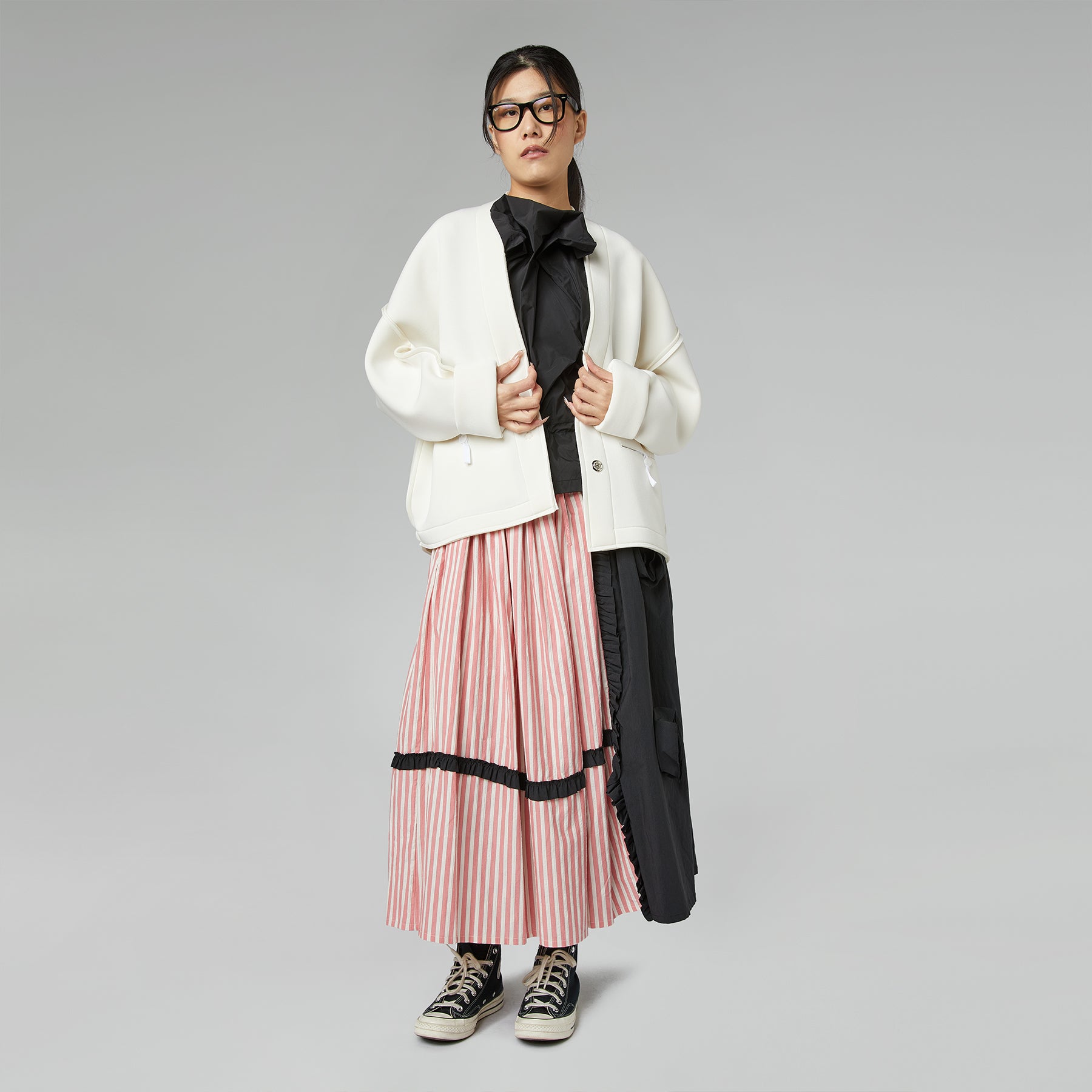 CROPPED JACKET IN NEOPRENE