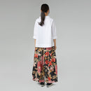 COTTON POPLIN BLOUSE WITH PLEATS