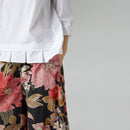 COTTON POPLIN BLOUSE WITH PLEATS