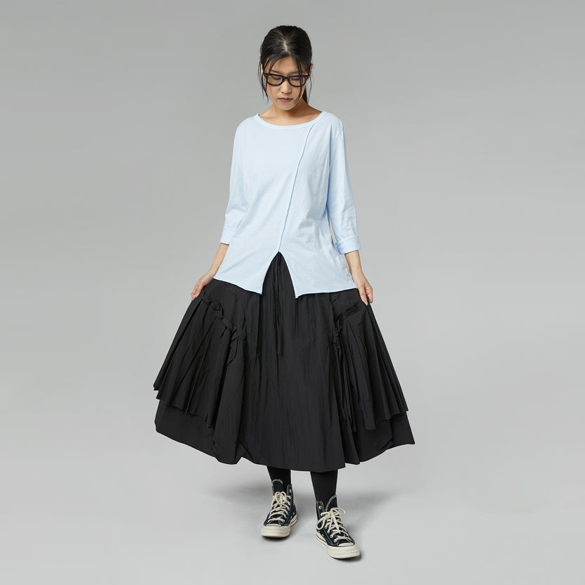 FLARED PLEATED SKIRT