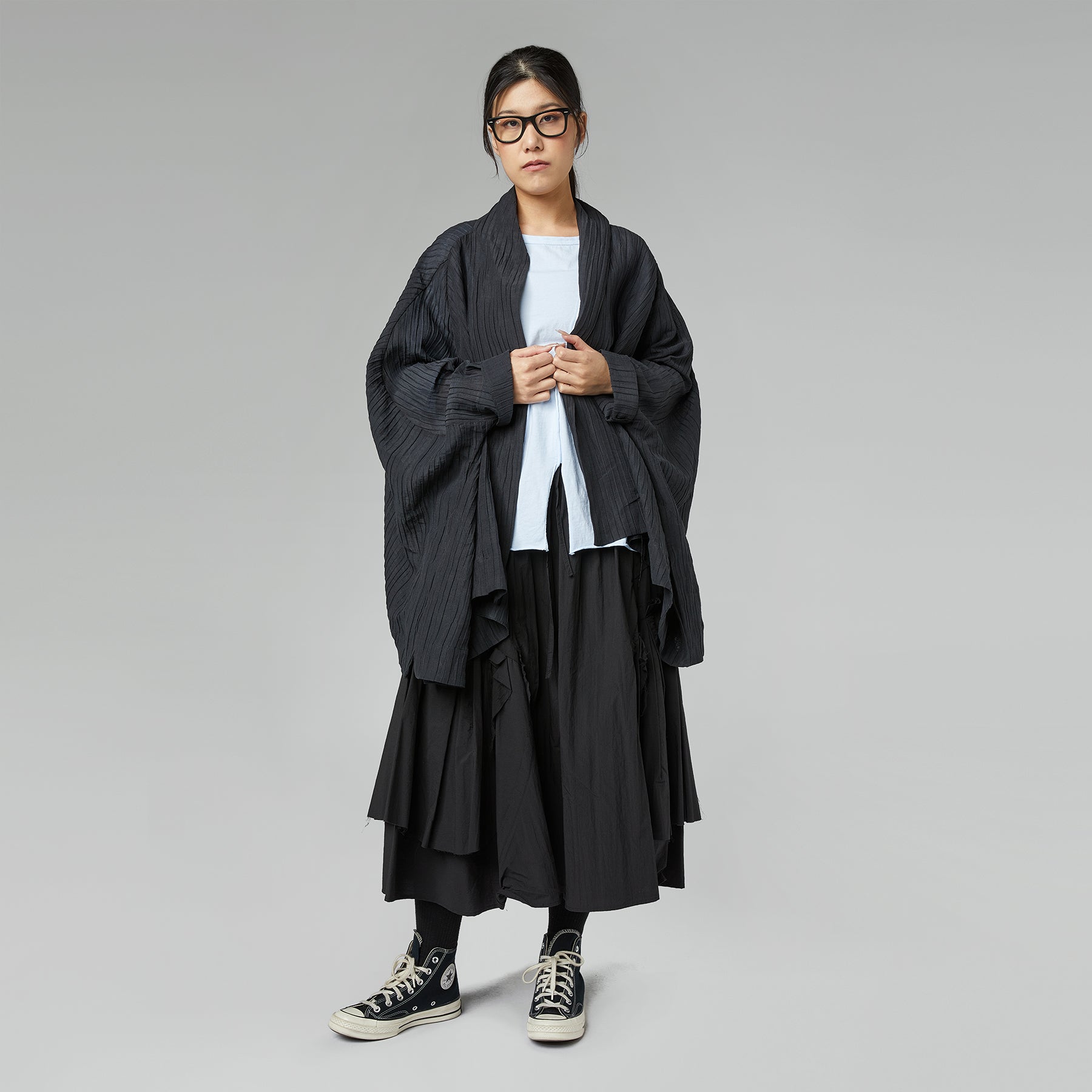 FLARED PLEATED SKIRT