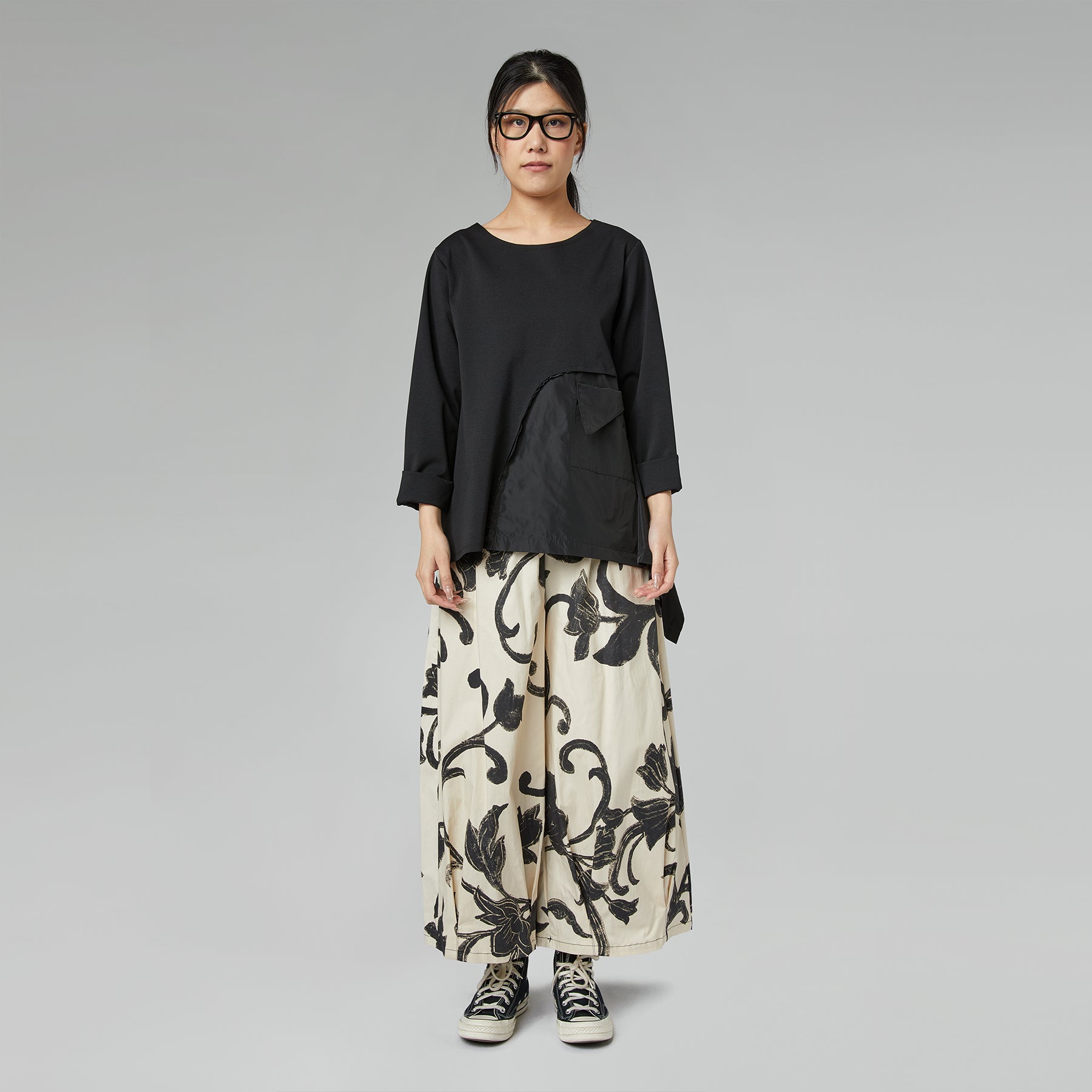 BLUSA CON DETTAGLIO IN TAFFETA'