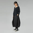 RAW CUT T-SHIRT WITH V NECKLINE