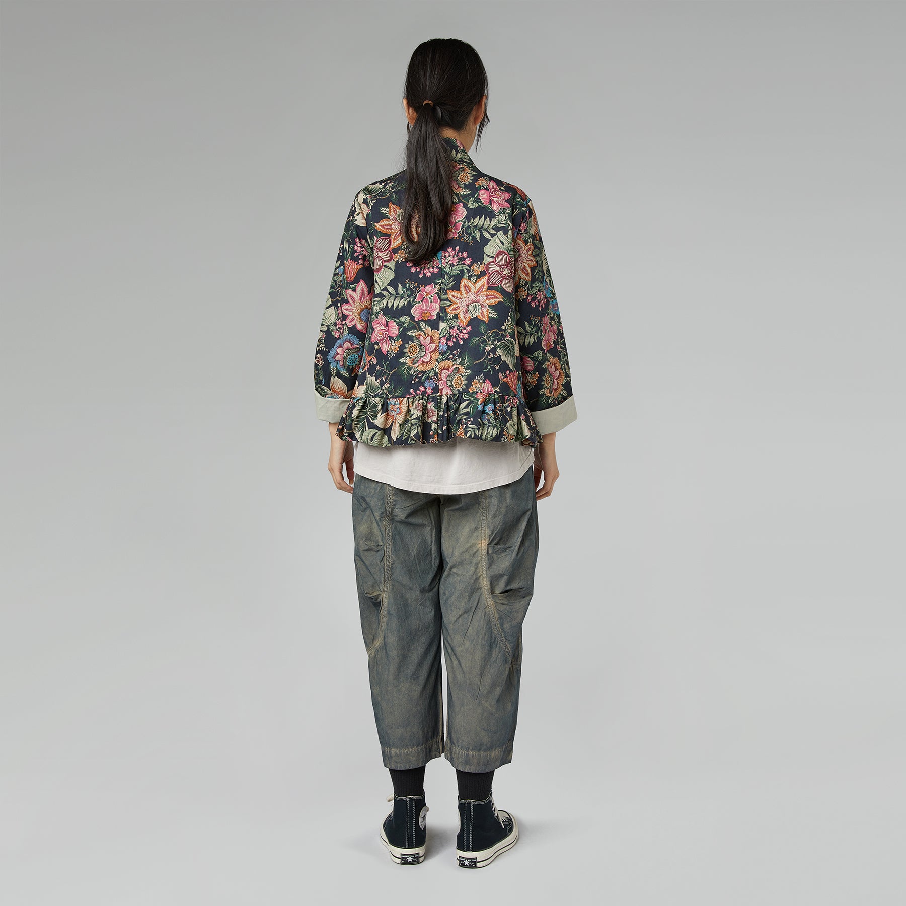 FLOREAL JACKET WITH ROUCHE