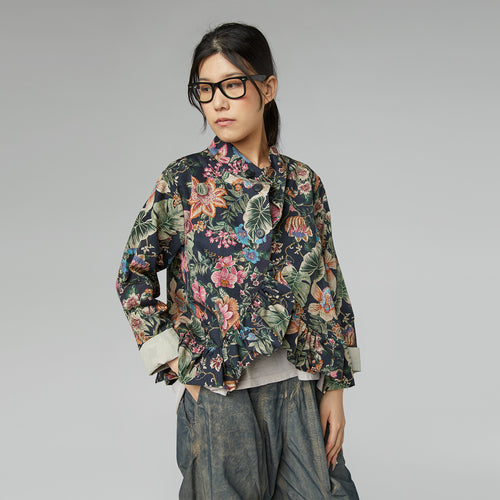 FLOREAL JACKET WITH ROUCHE