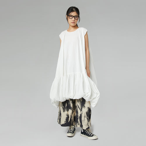 BRUSHSTROKE COTTON TROUSERS