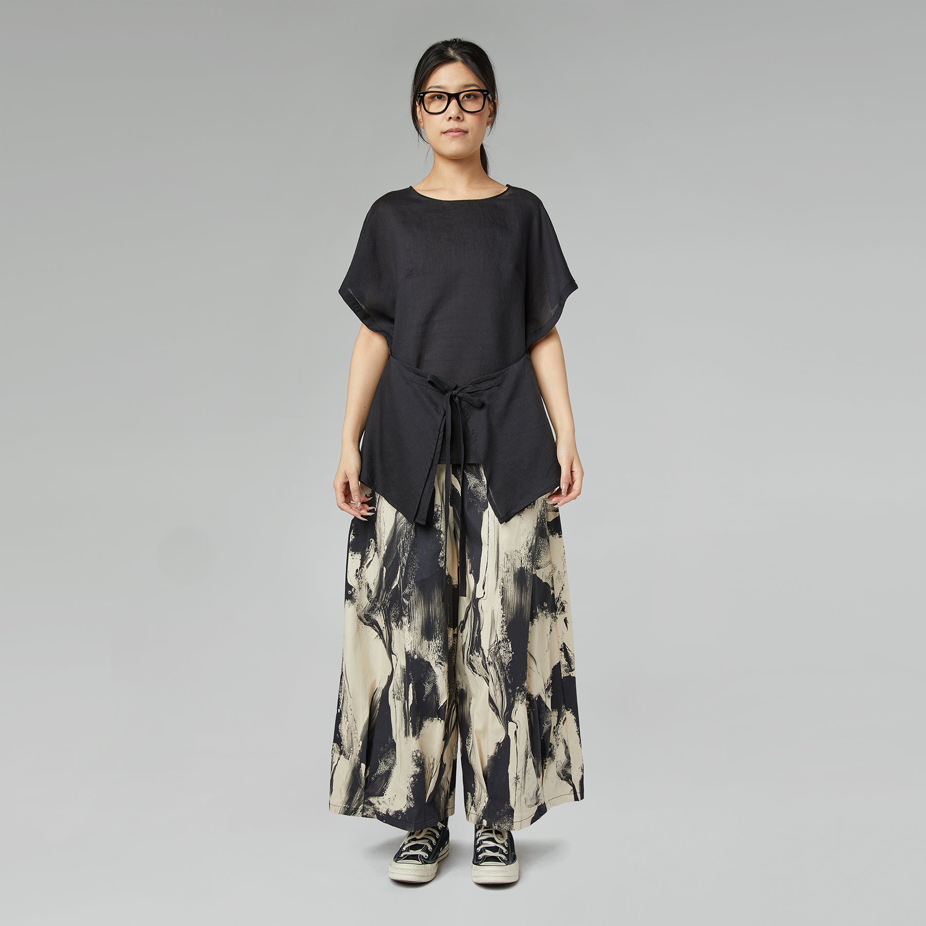 WALLET CLOSURE BLOUSE BLACK