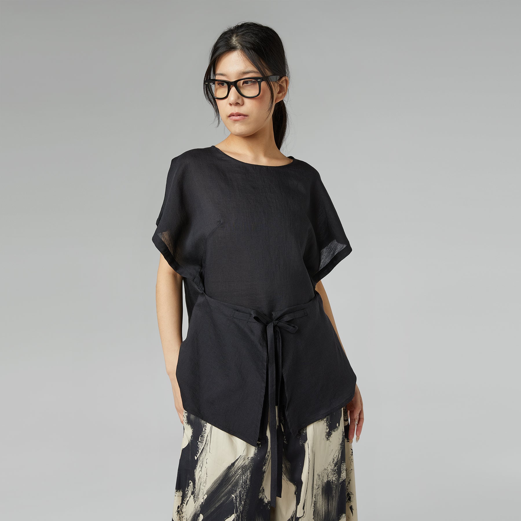 WALLET CLOSURE BLOUSE BLACK