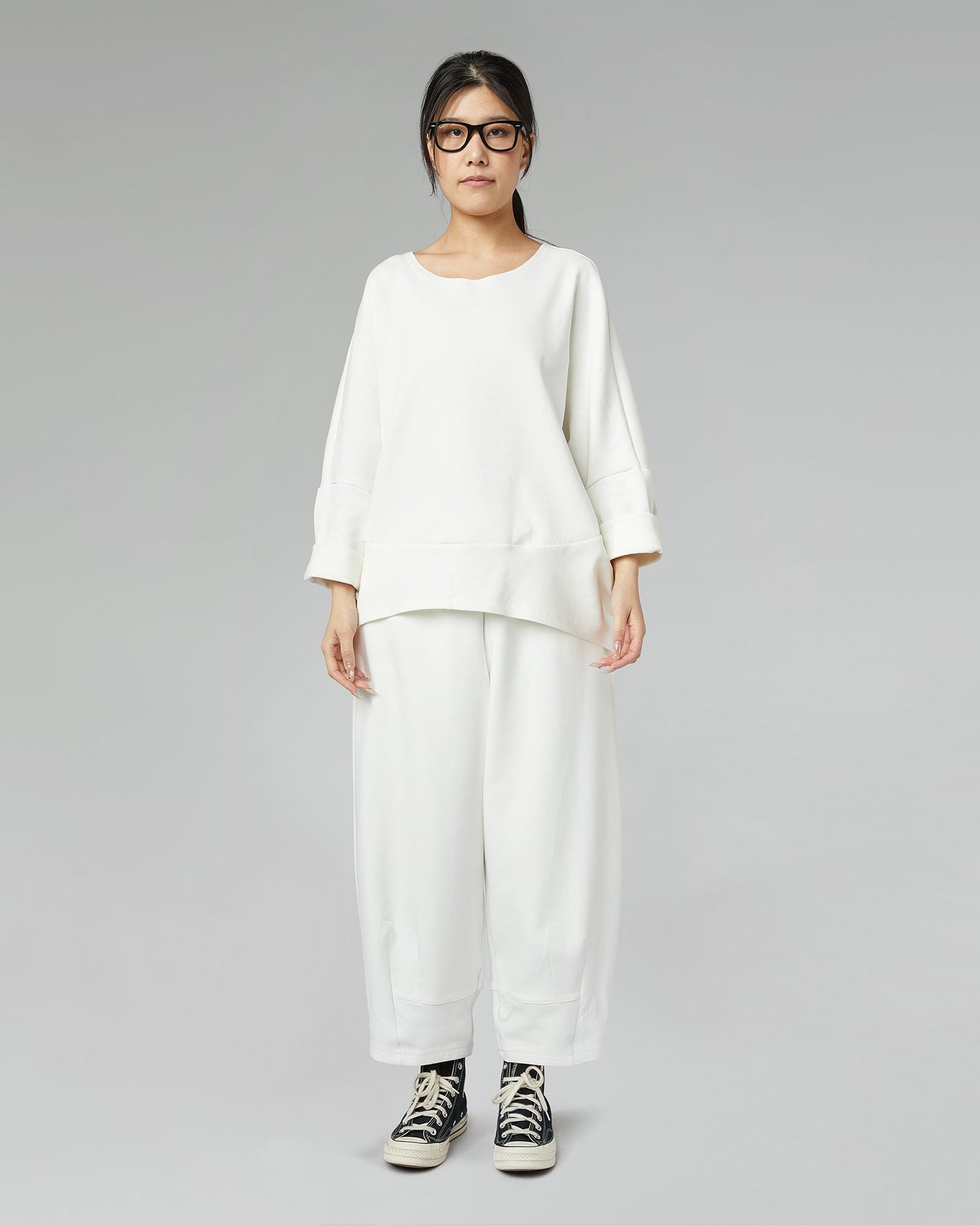 PANTALONI IN TESSUTO NEOPRENE LEGGERO 