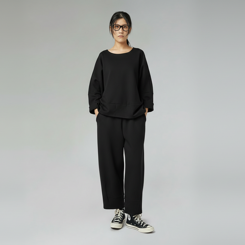 PANTALONES EN TEJIDO DE NEOPRENO LIGERO