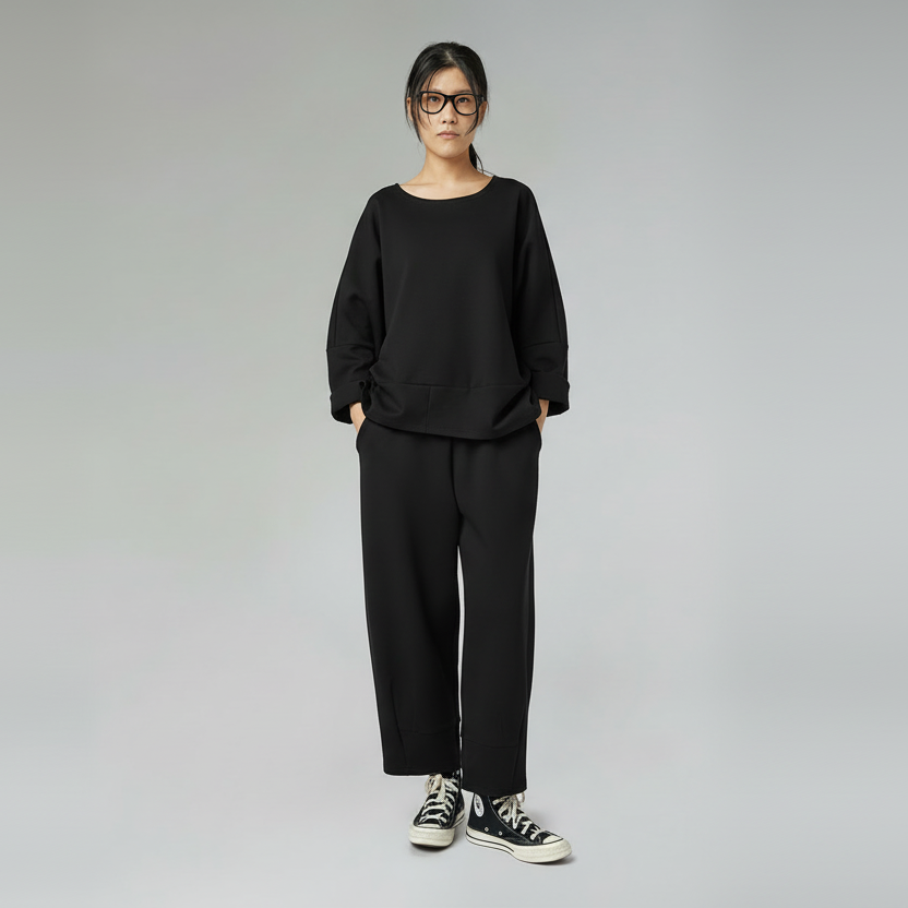 PANTALONES EN TEJIDO DE NEOPRENO LIGERO