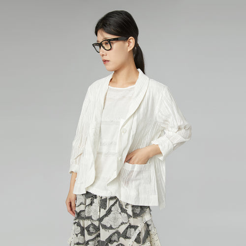 VESTE LÉGÈRE EN TISSU À MOTIF RAYÉ