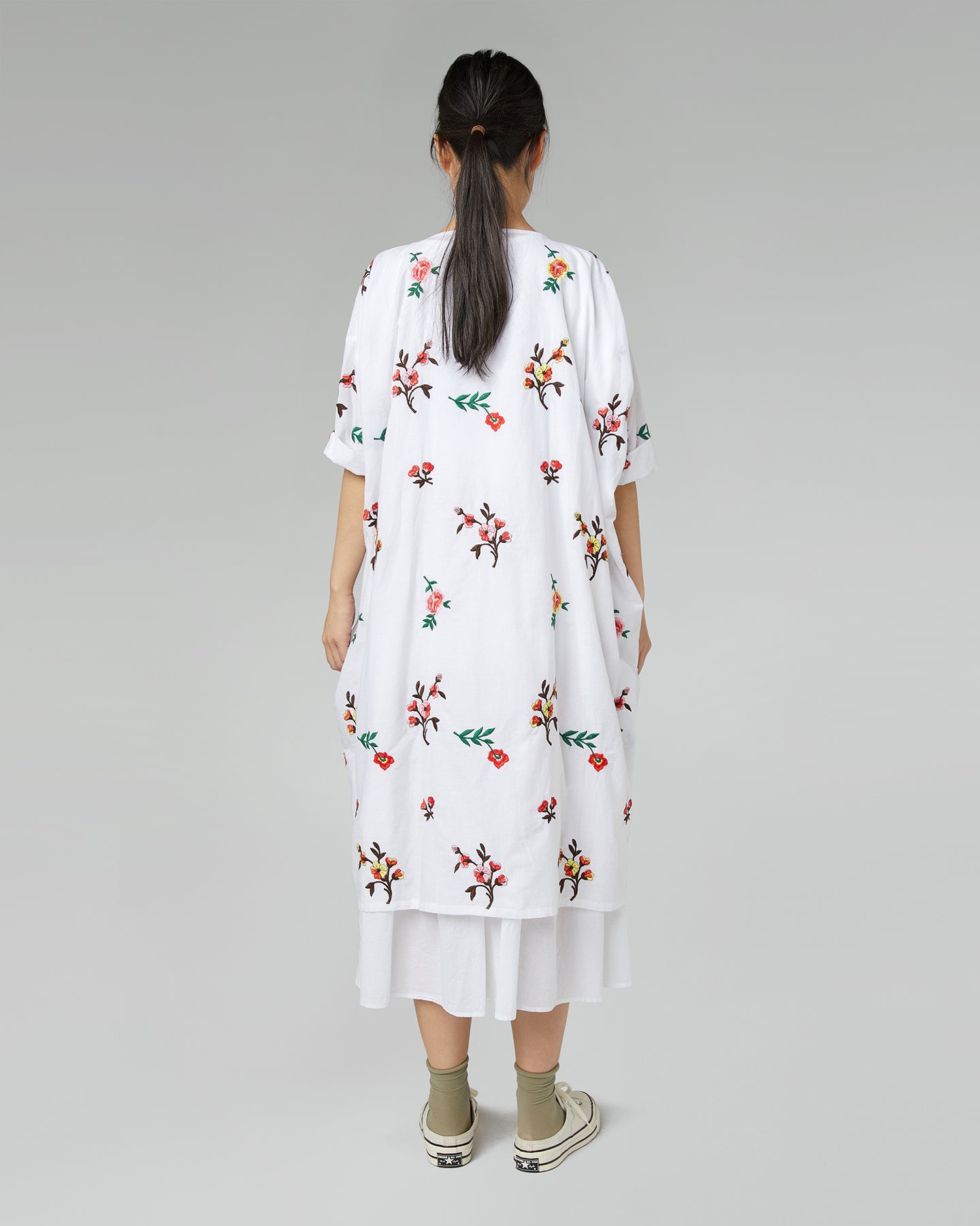 CHERRY BLOSSOM MUSLIN DRESS