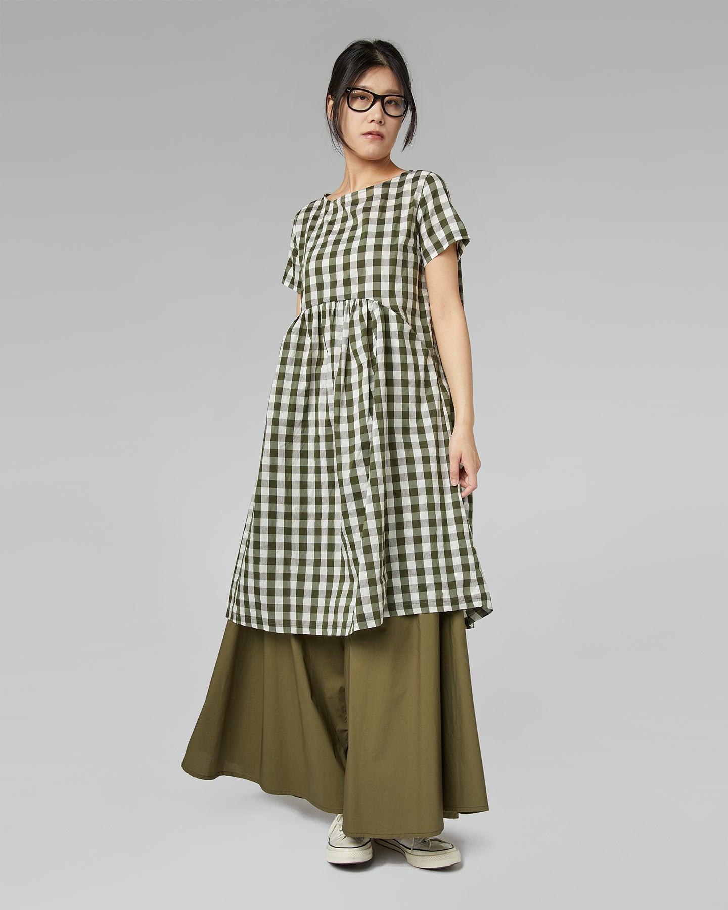 VESTIDO GINGHAM MIDI