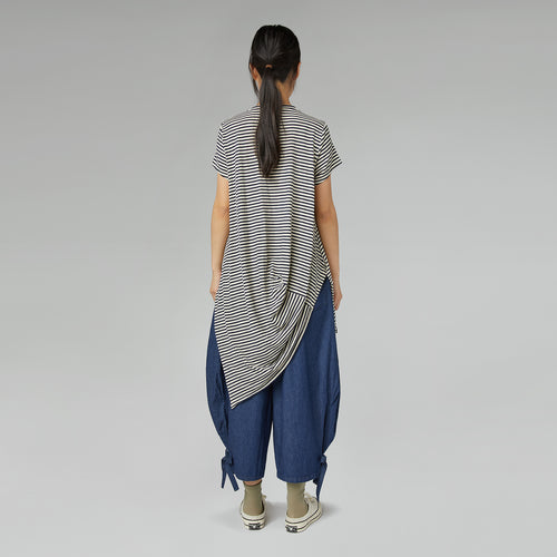 DENIM TROUSERS WITH RIBBON