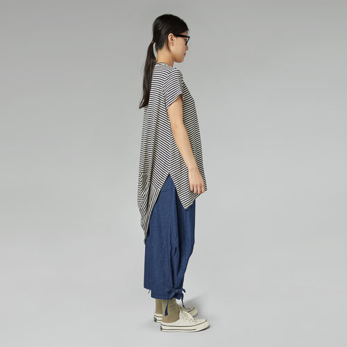 DENIM TROUSERS WITH RIBBON